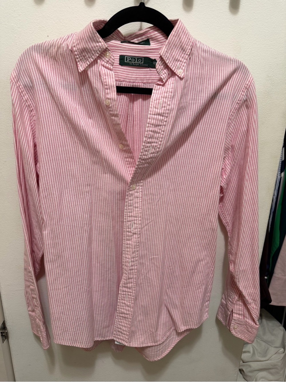 Ralph Lauren Pink & White Striped Button-Down Shirt